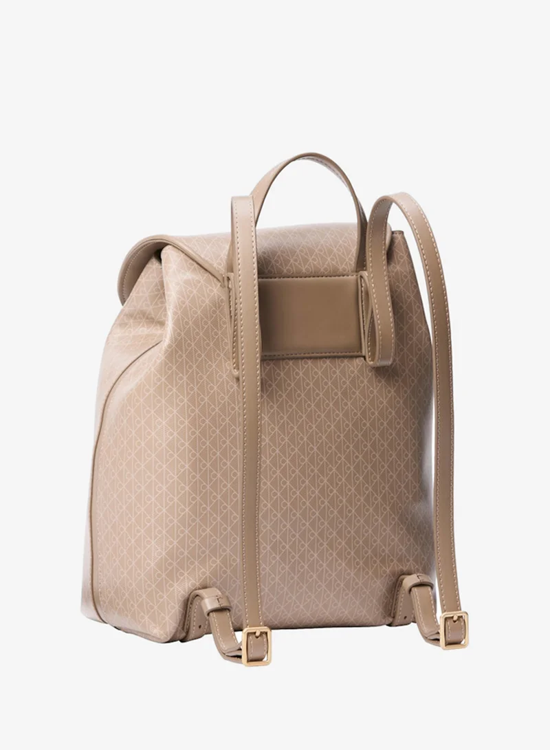 CALVIN KLEIN Elevated Flap Monogram Backpack